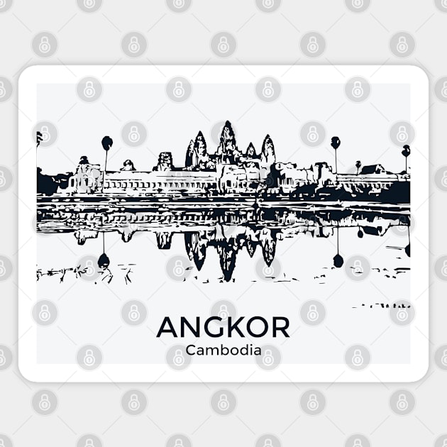 Angkor - Cambodia Magnet by Lakeric